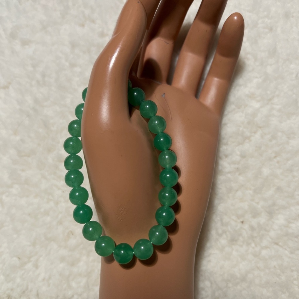 Bracelet  8mm Natural Green Aventurine - Picture 4 of 7